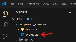 Navigate to project.ts